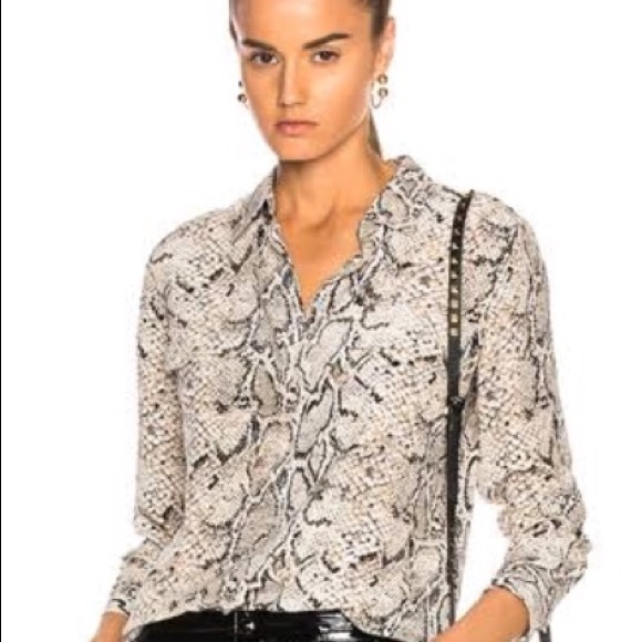Equipment Tops - NWOT Equipment Silk PYTHON Print Blouse M